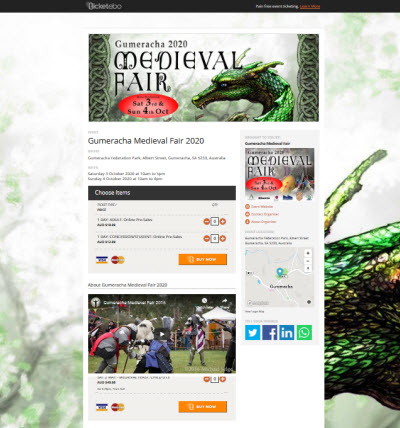 Gumeracha Medieval Fair 2020 tickets